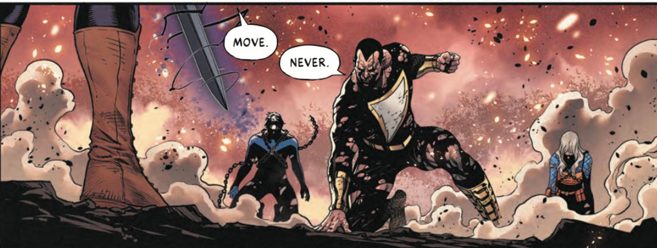 Black Adam refuses to yield to Deathstroke