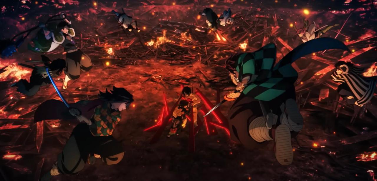 A still from the Demon Slayer Infinity Castle trailer