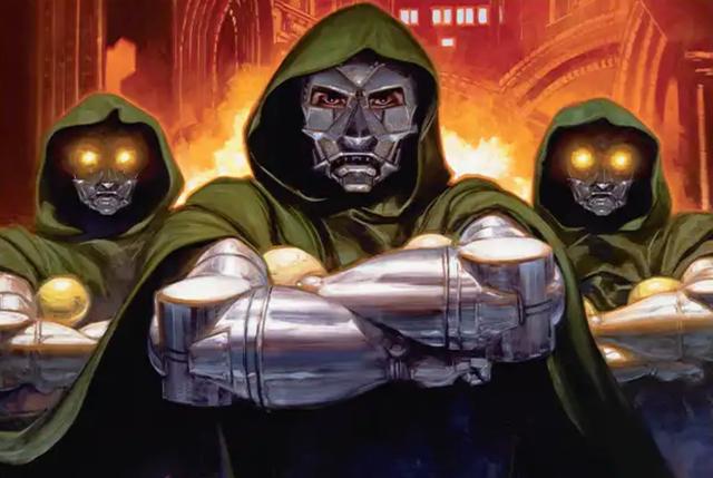 The art from the Doctor Doom card from Magic: The Gathering x Marvel's Super Heroes
