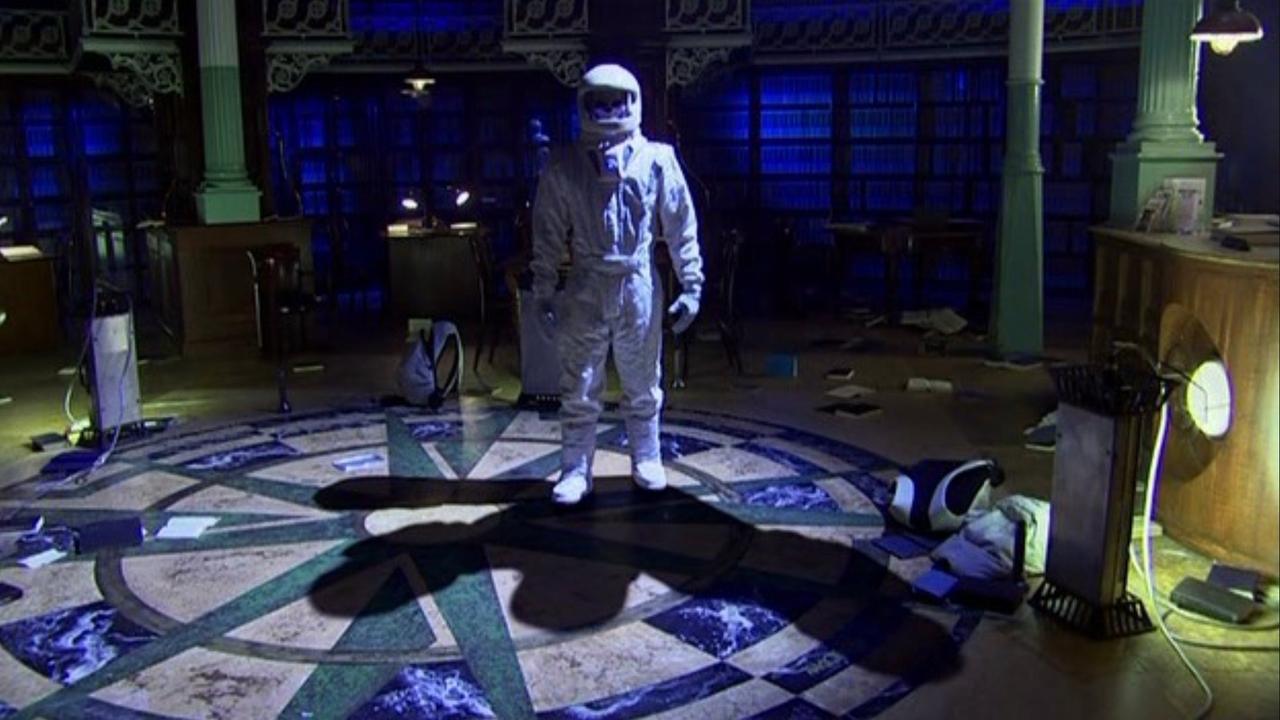 A still from the Silence in the Library episode of Doctor Who featuring the Vashta Nerada monsters