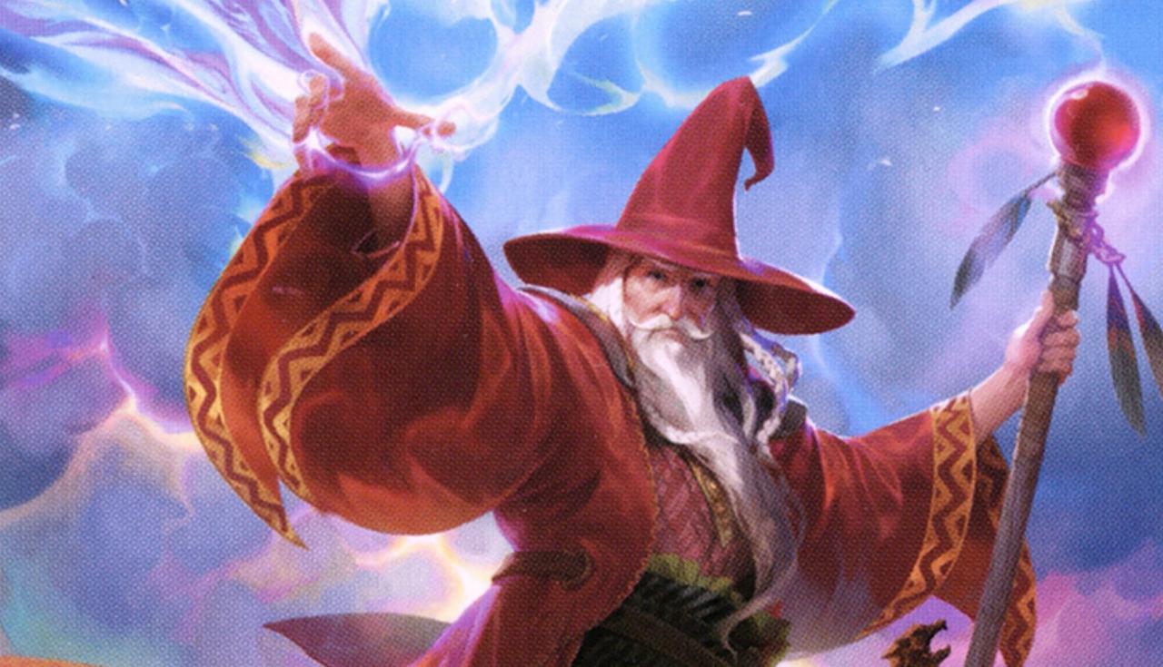 The art for Elminster from Commander Legends: Battle for Baldur's Gate