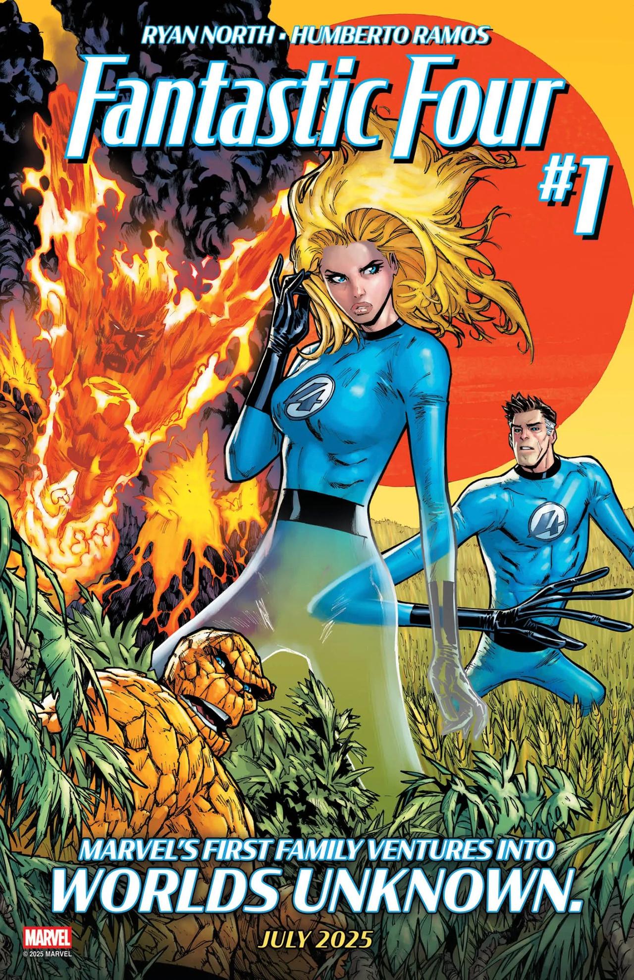 A promotional image for Fantastic Four #1