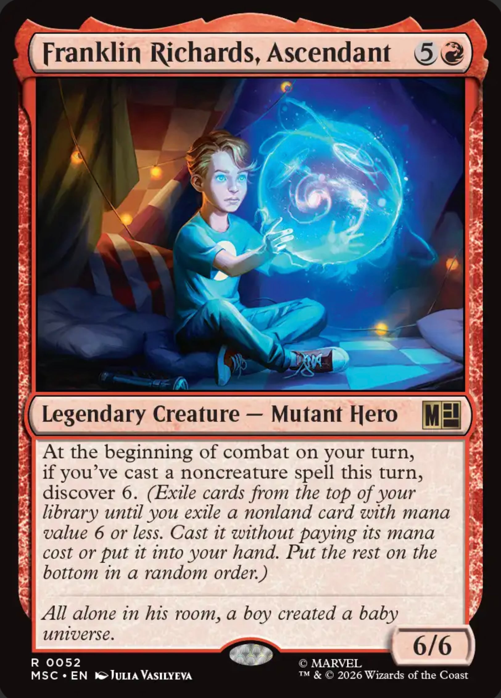 The Franklin Richards, Ascendant card from Magic: The Gathering x Marvel Super Heroes