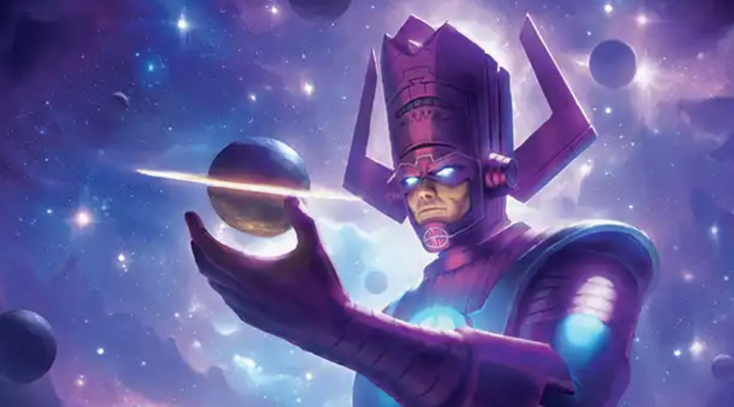 The art for Galactus, Devourer of Worlds from Magic: The Gathering x Marvel Super Heroes