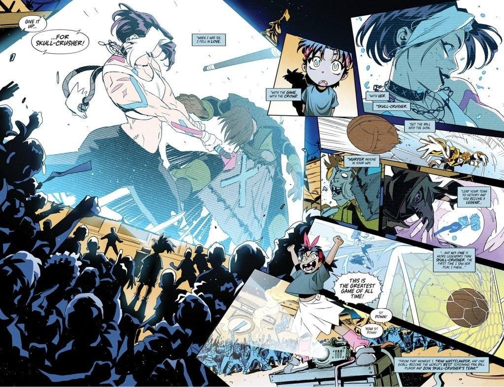 Interior artwork from I Heart Skull-Crusher #1.