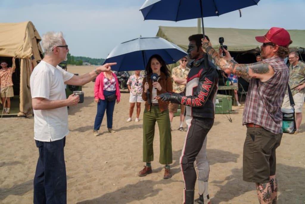 James Gunn on the set of Superman