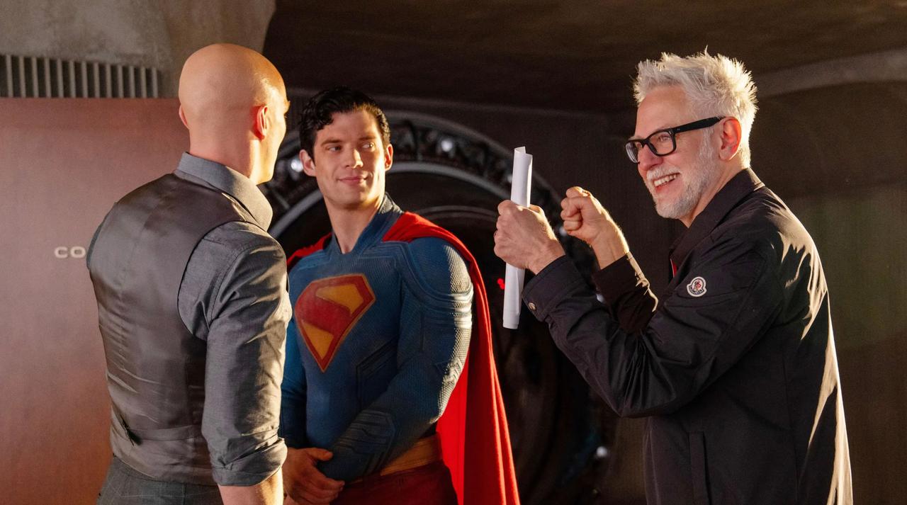 An image of James Gunn directing Superman