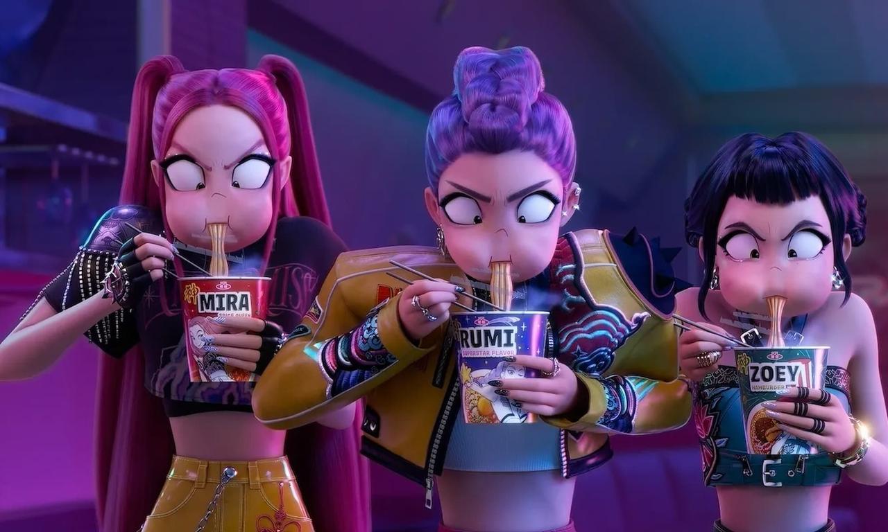 Kpop Demon Hunters Band Eating Ramen