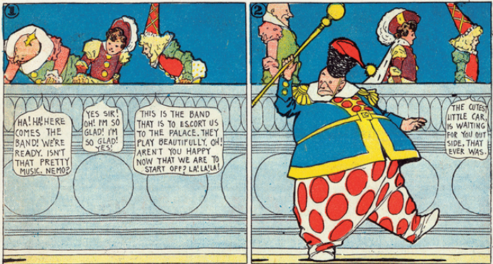 Two panel comic featuring Little Nemo