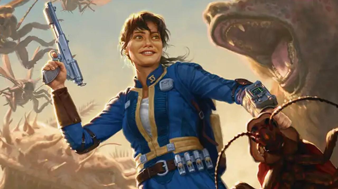 The art from Lucy MacLean, Positively Armed card from Magic: The Gathering's Secret Lair x Fallout