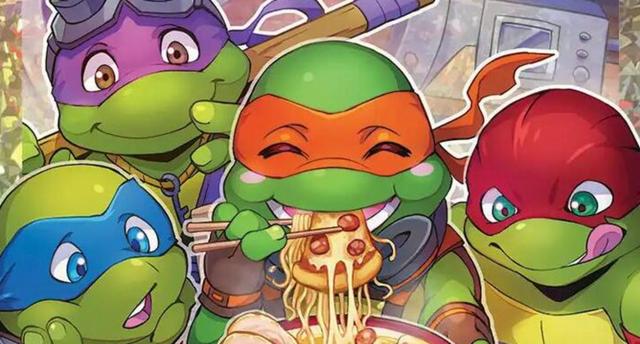 Art for the showcase Michelangelo, Weirdness to 11 card from Magic: The Gathering x Teenage Mutant Ninja Turtles