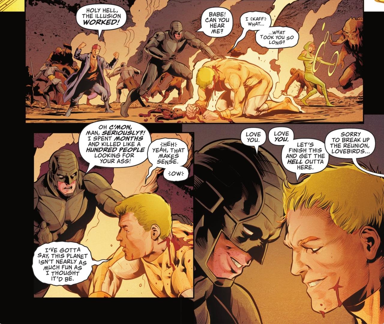 Panels from Superman: Warworld Apocalypse