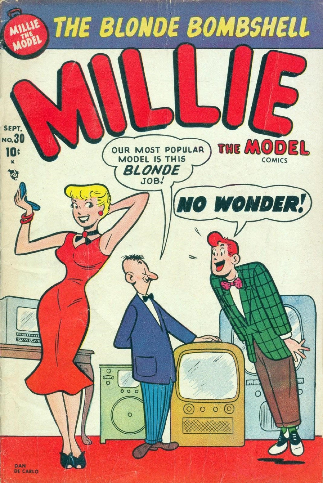 Millie issue 30 - classic DeCarlo cover (art by Dan DeCarlo)
