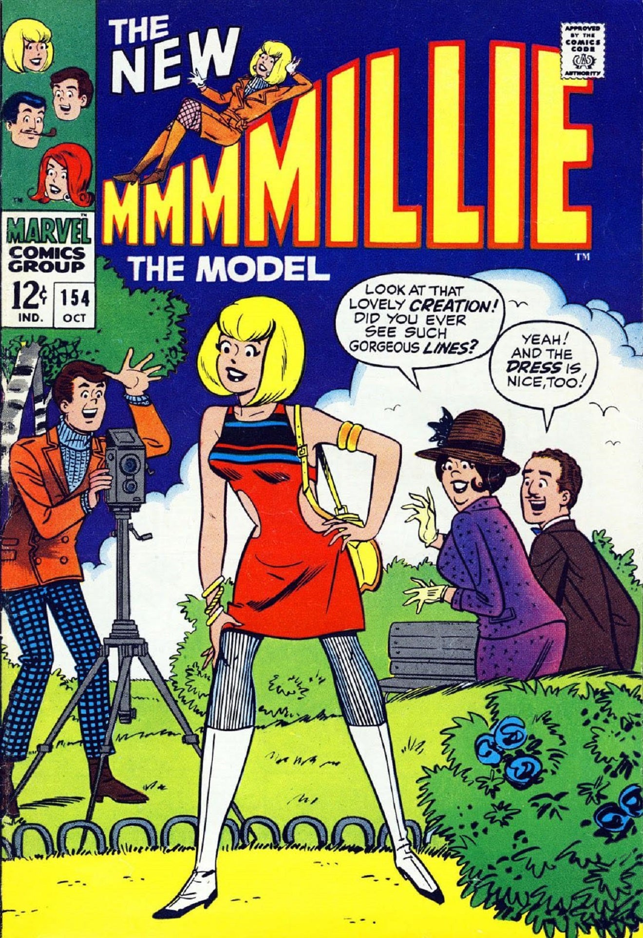 Millie returns to comedy in Millie the Model 154 (art by Sol Brodsky)