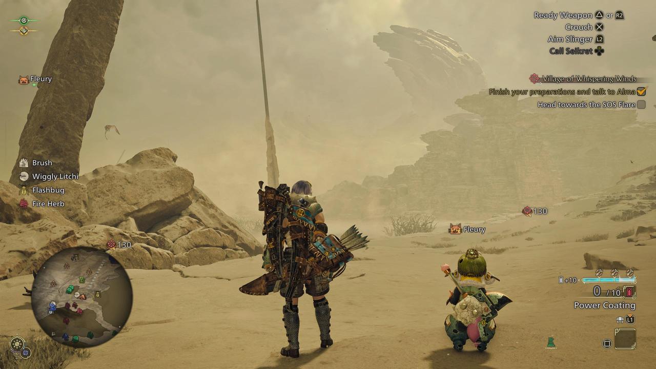 A screenshot from Monster Hunter Wilds
