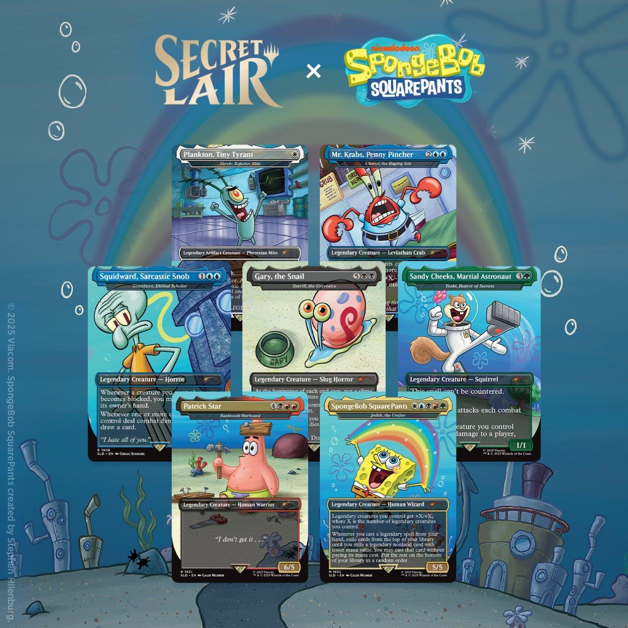 An image showing the Secret Lair x SpongeBob SquarePants Legends of Bikini Bottom set