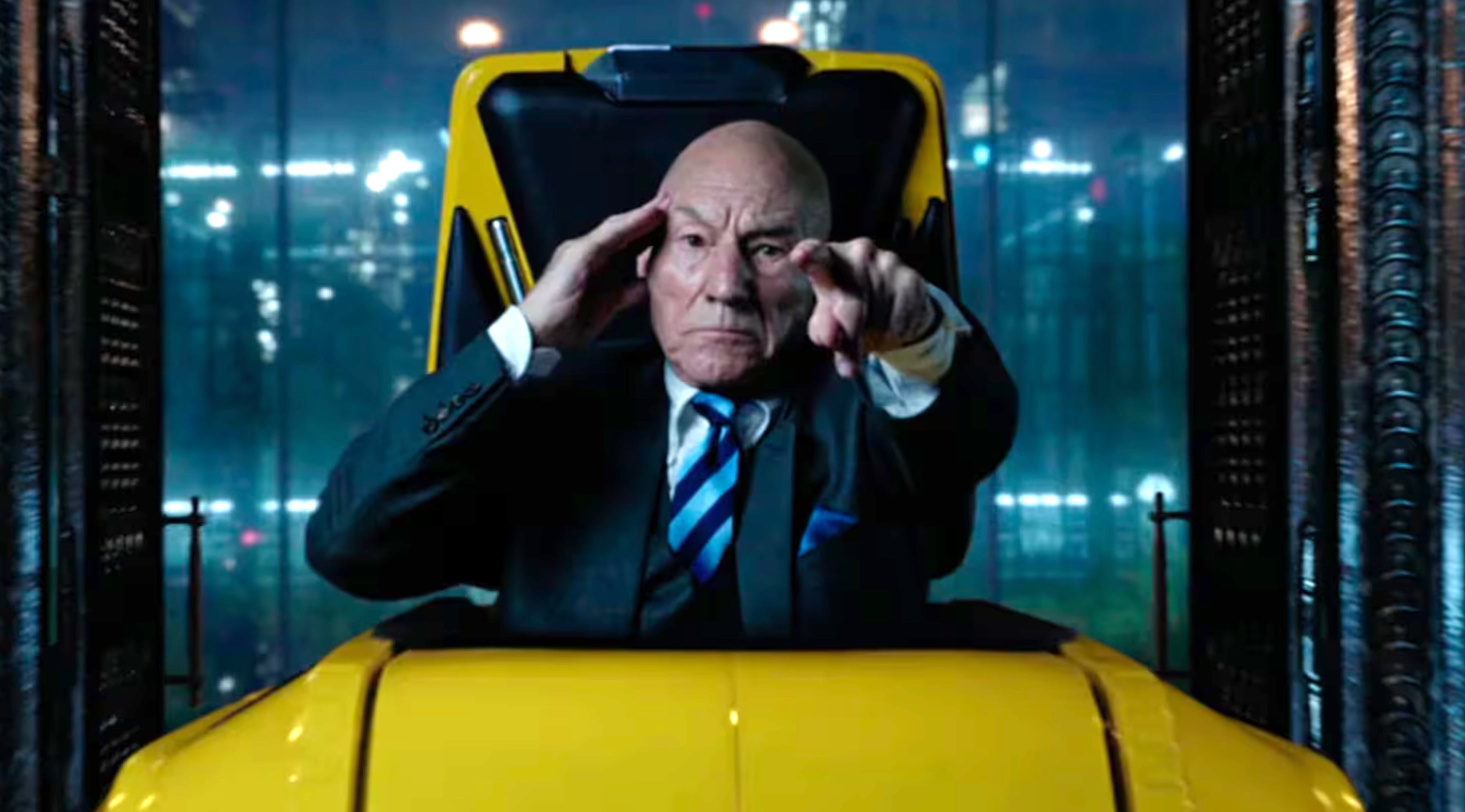 A still of Patrick Stewart as Professor X in Doctor Strange in the Multiverse of Madness