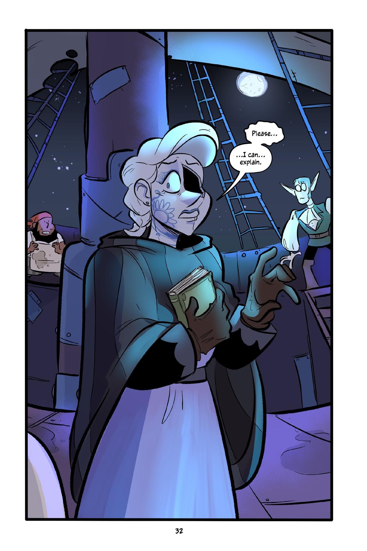 Internal comics page from The Pirate and the Porcelain Girl