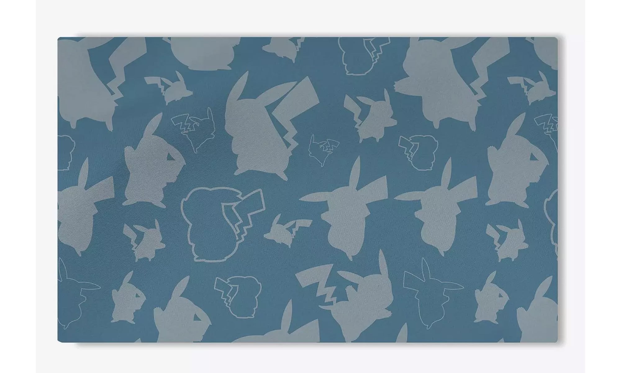 Pokémon Pika Silhouette Blue Washable Rug
