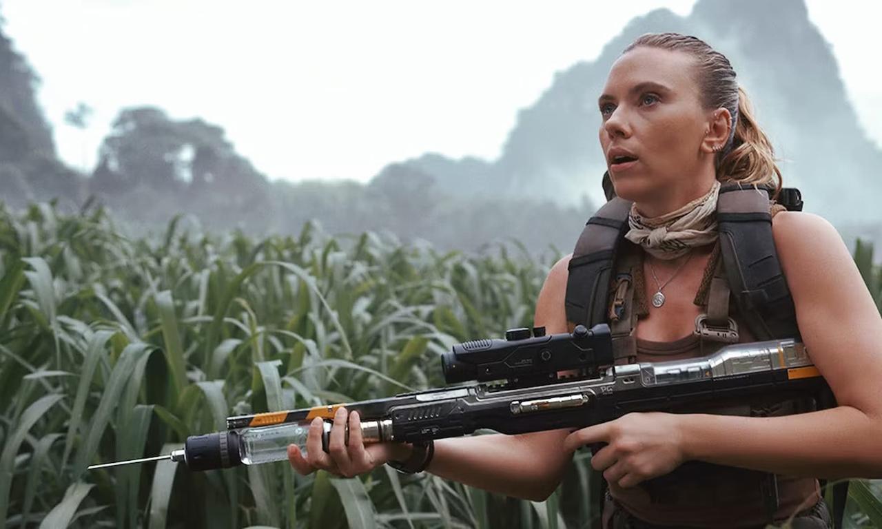 Scarlett Johansson With A Gun In Jurassic World Rebirth