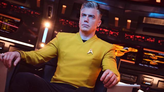 An image of Anson Mount as Captain Pike in Star Trek: Strange New Worlds