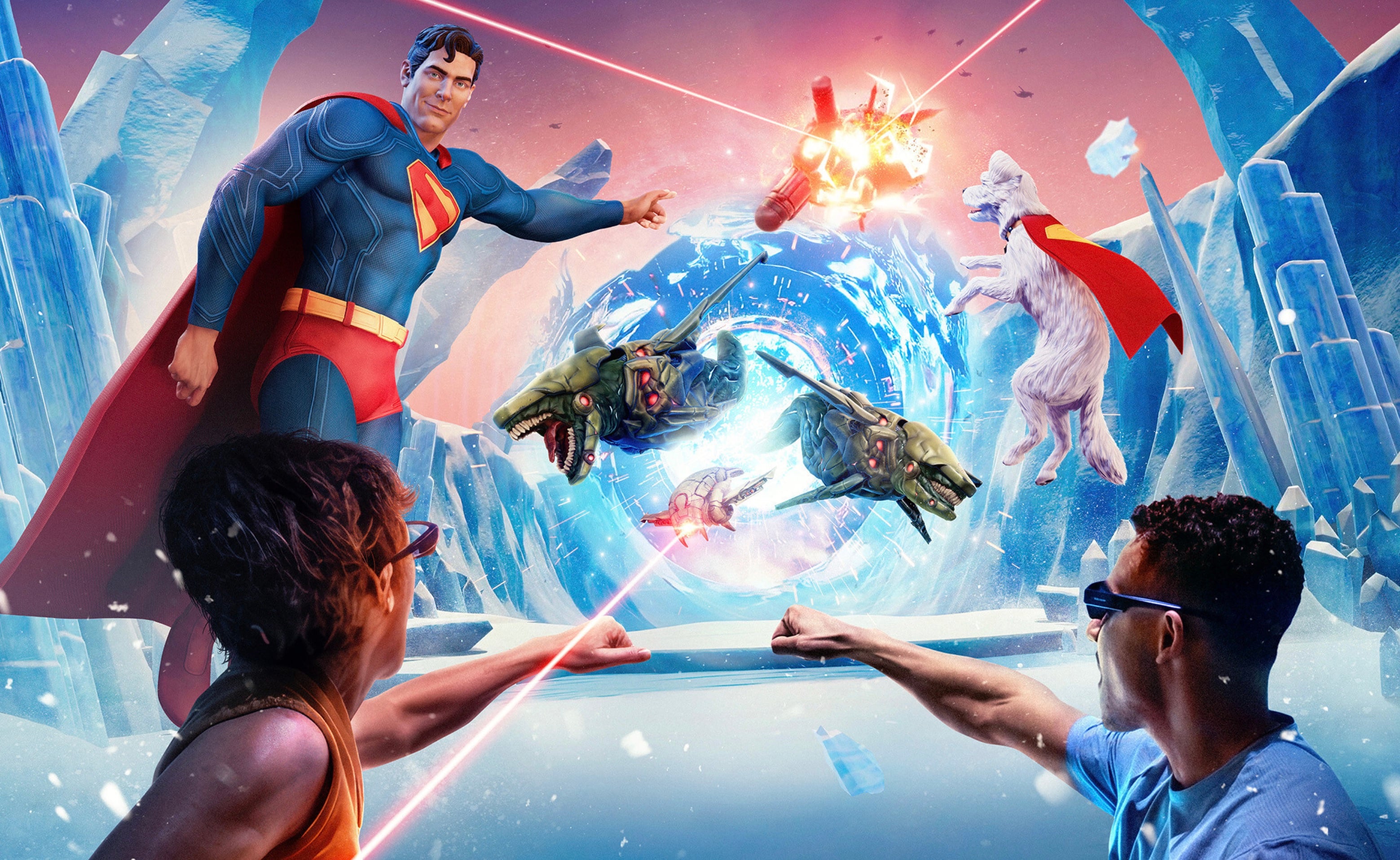 A promotional image from the Superman Experience at Warner Bros. Studios
