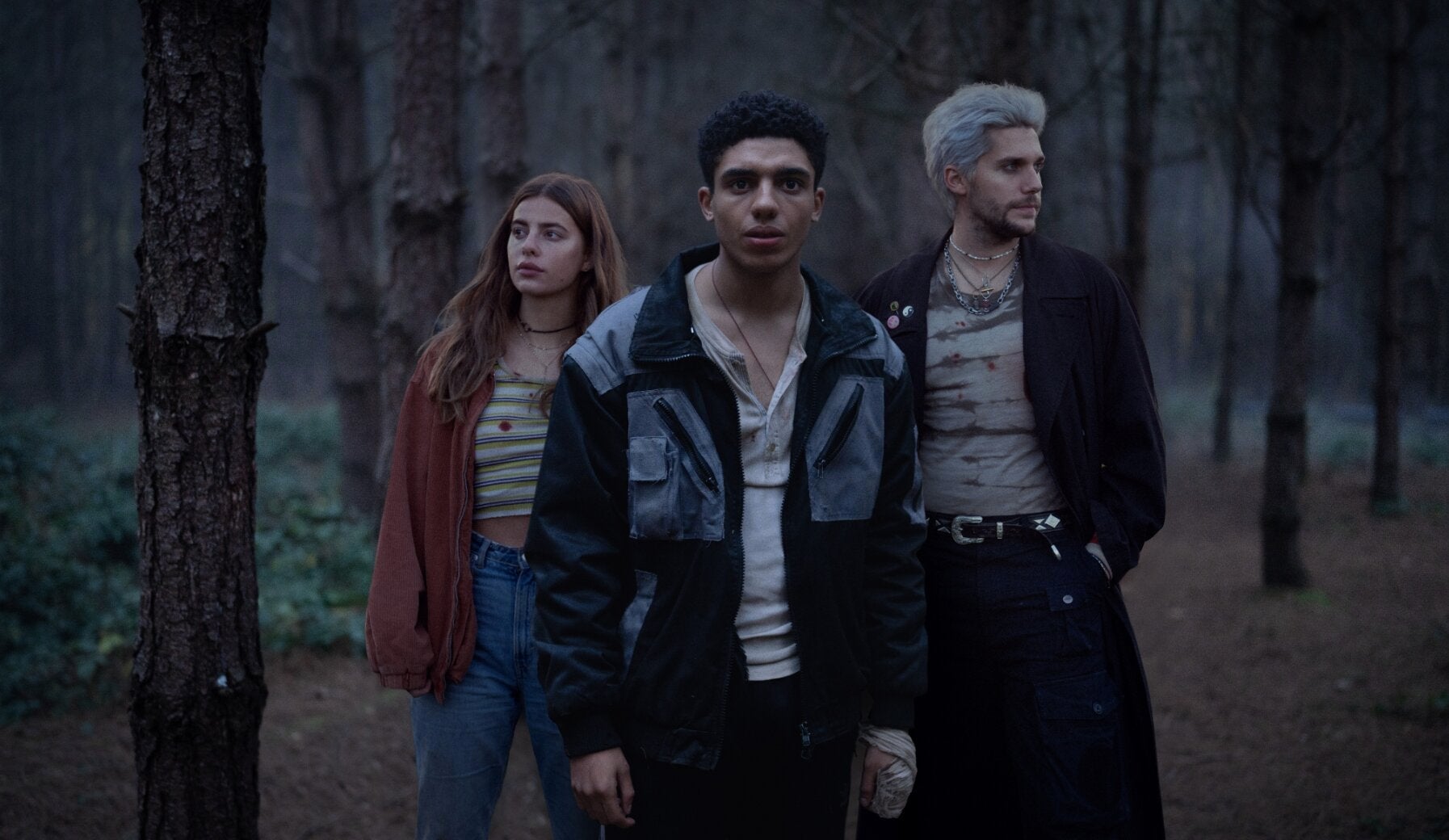 Nadia Parkes, Jay Lycurgo, and Emilien Vekemans in The Bastard Son & The Devil Himself