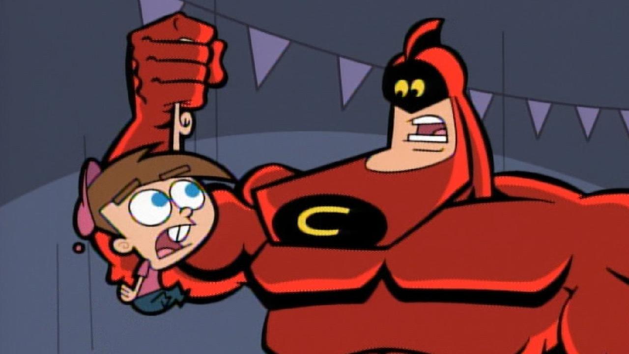 A still from The Fairly OddParents of Timmy Turner and The Crimson Chin