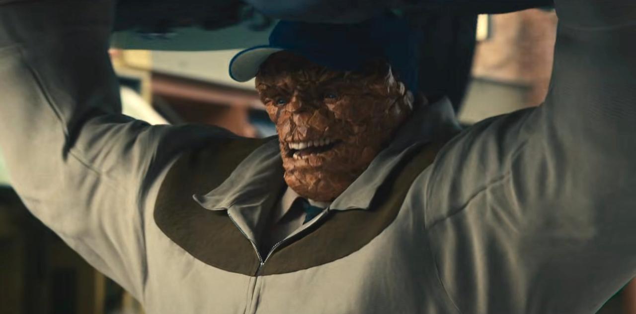 A still of The Thing in The Fantastic Four: First Steps trailer