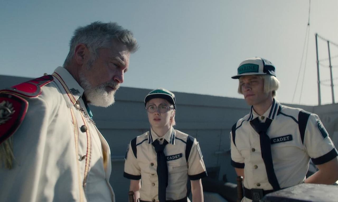 Vice Admieral Garp With Koby And Helmeppo In Live Action One Piece