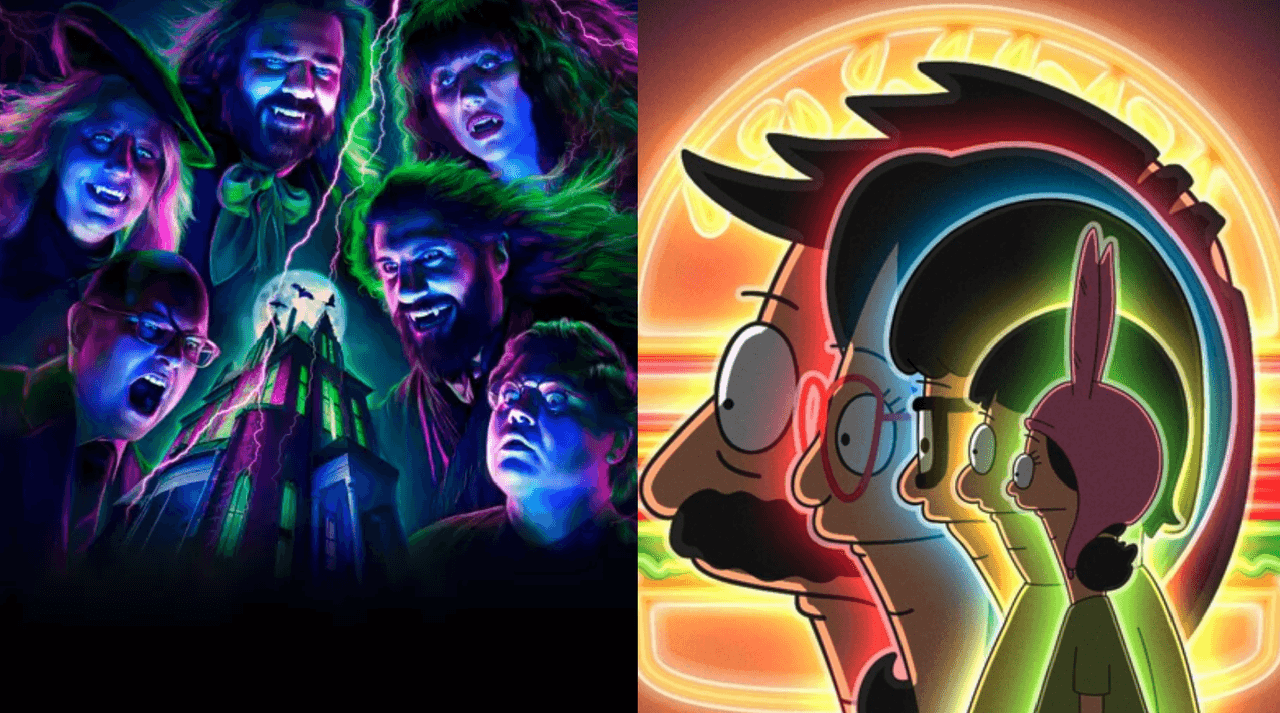 What We Do In The Shadows and Bob's Burgers promotional images side by side